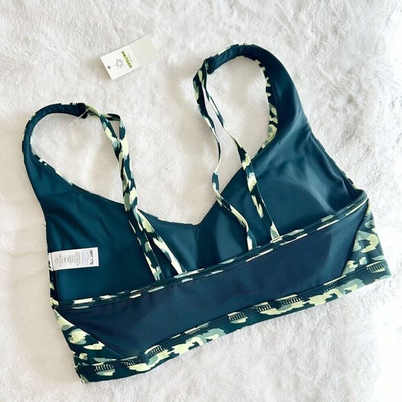 NWT Aerie Offline Goals Sports Bra Deep Forest Green Animal Print - M - Picture 8 of 8